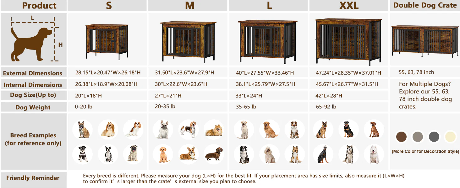 dog crates wood furniture​